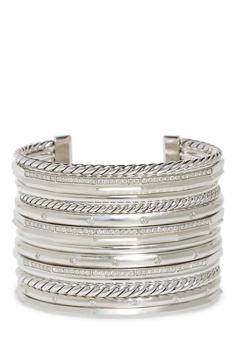 david yurman silver diamond bracelet.